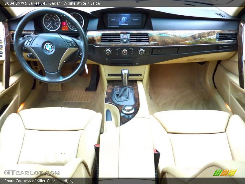 Alpine White / Beige 2004 BMW 5 Series 545i Sedan