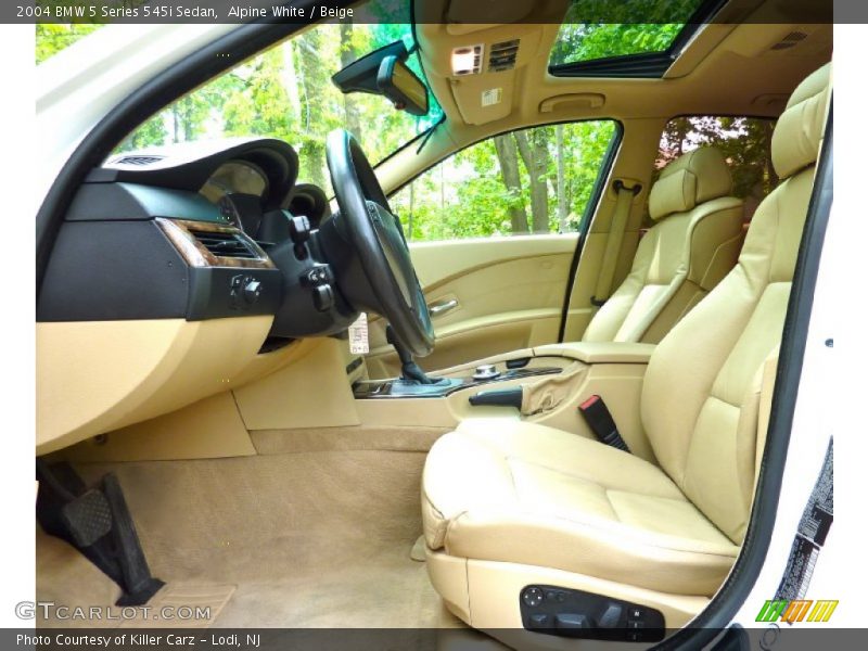 Alpine White / Beige 2004 BMW 5 Series 545i Sedan