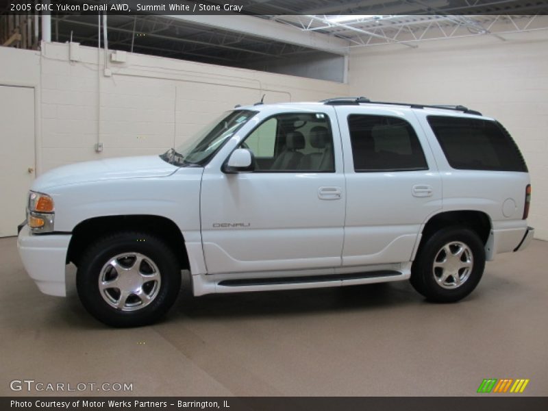 Summit White / Stone Gray 2005 GMC Yukon Denali AWD