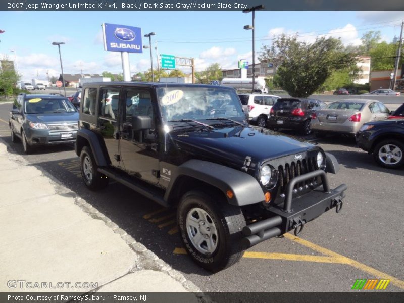 Black / Dark Slate Gray/Medium Slate Gray 2007 Jeep Wrangler Unlimited X 4x4