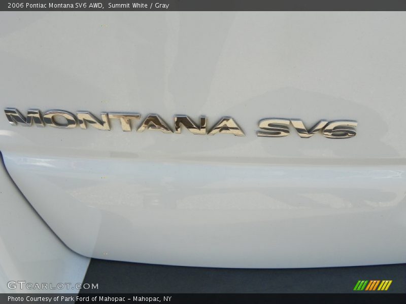 Summit White / Gray 2006 Pontiac Montana SV6 AWD