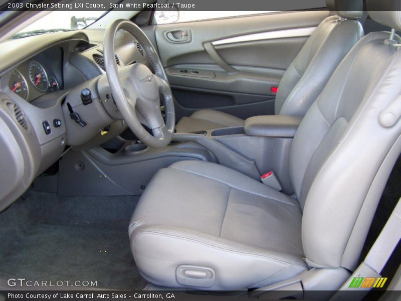 Satin White Pearlcoat / Taupe 2003 Chrysler Sebring LXi Coupe