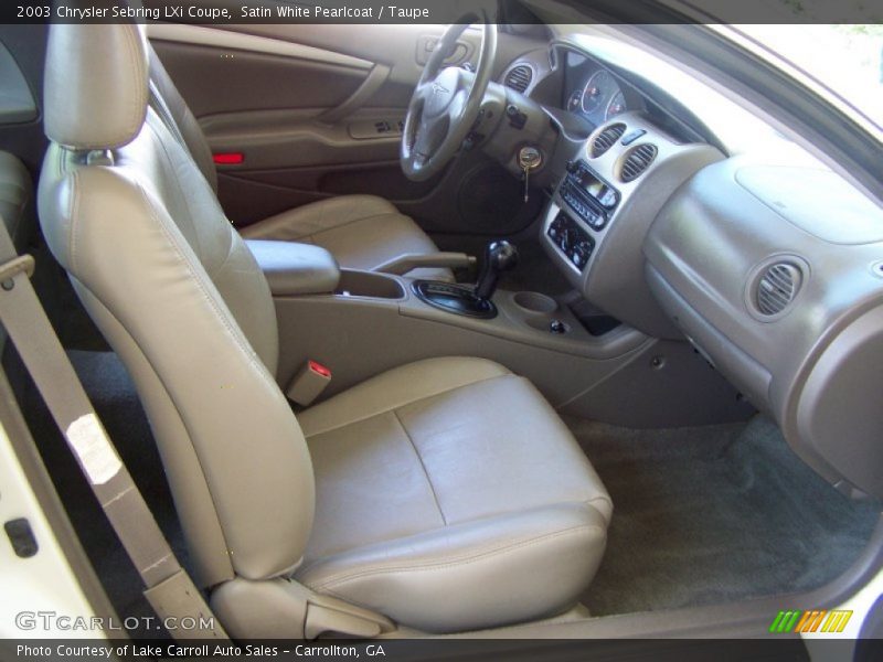 Satin White Pearlcoat / Taupe 2003 Chrysler Sebring LXi Coupe
