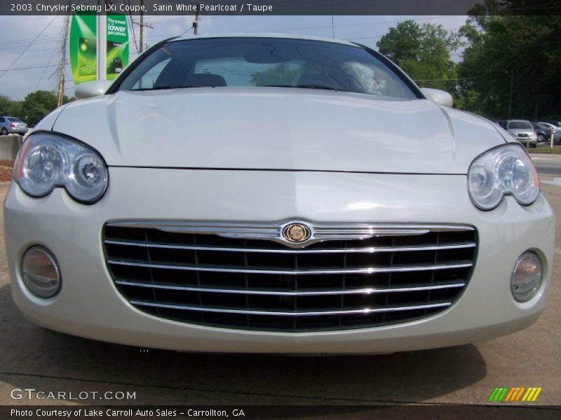 Satin White Pearlcoat / Taupe 2003 Chrysler Sebring LXi Coupe