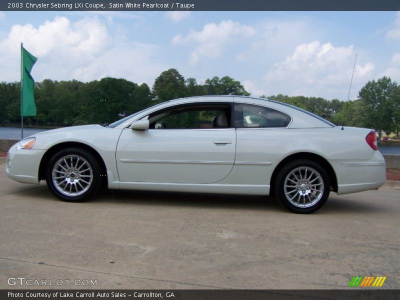Satin White Pearlcoat / Taupe 2003 Chrysler Sebring LXi Coupe