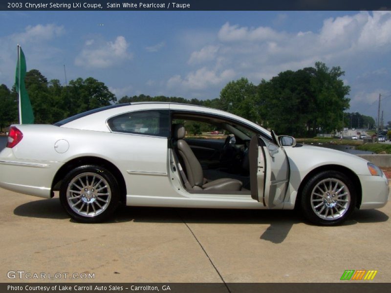 Satin White Pearlcoat / Taupe 2003 Chrysler Sebring LXi Coupe