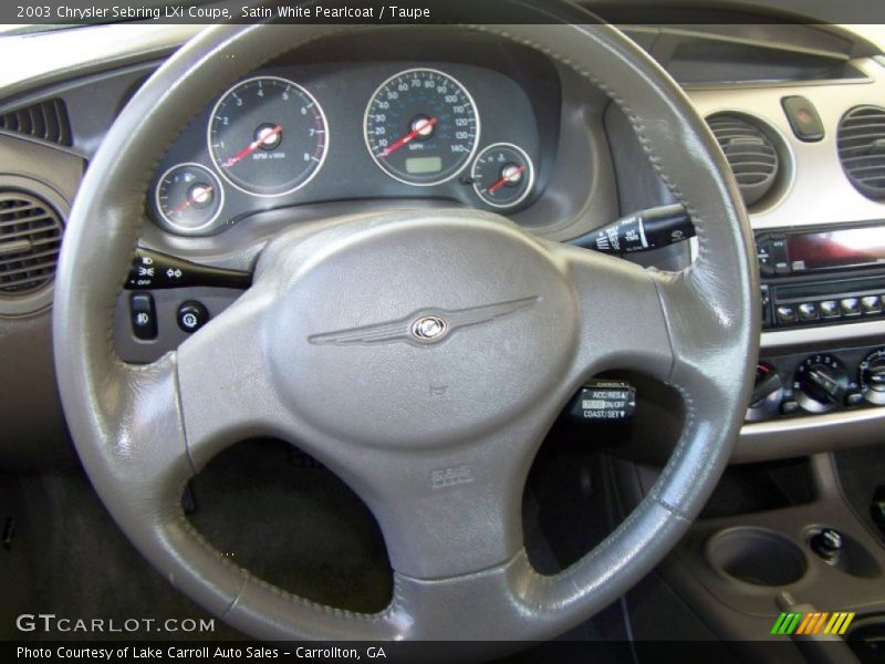 Satin White Pearlcoat / Taupe 2003 Chrysler Sebring LXi Coupe
