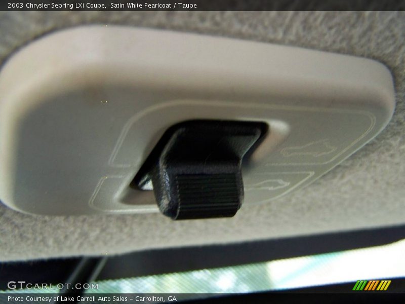Satin White Pearlcoat / Taupe 2003 Chrysler Sebring LXi Coupe