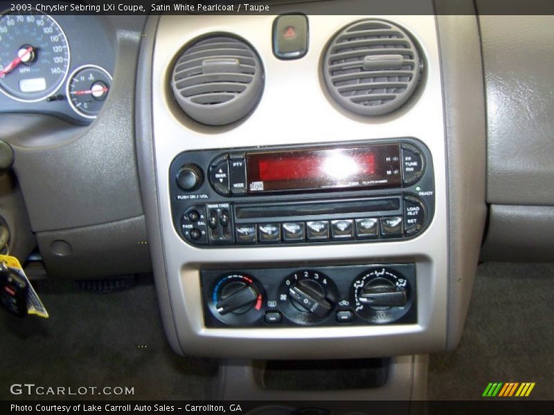 Satin White Pearlcoat / Taupe 2003 Chrysler Sebring LXi Coupe
