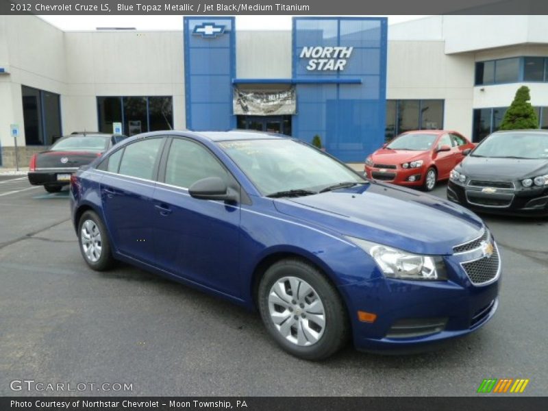 Blue Topaz Metallic / Jet Black/Medium Titanium 2012 Chevrolet Cruze LS