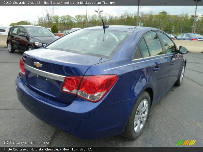Blue Topaz Metallic / Jet Black/Medium Titanium 2012 Chevrolet Cruze LS