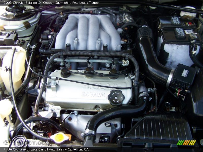 Satin White Pearlcoat / Taupe 2003 Chrysler Sebring LXi Coupe