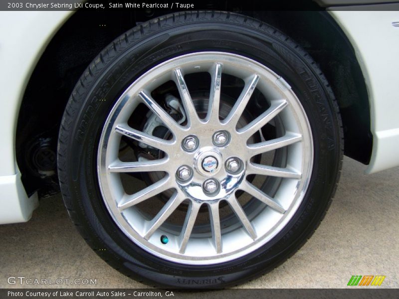 Satin White Pearlcoat / Taupe 2003 Chrysler Sebring LXi Coupe