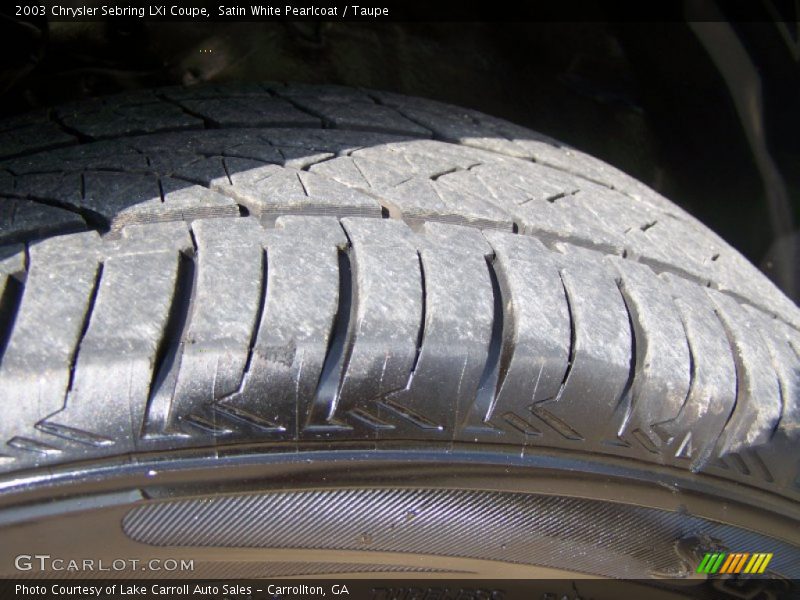 Satin White Pearlcoat / Taupe 2003 Chrysler Sebring LXi Coupe