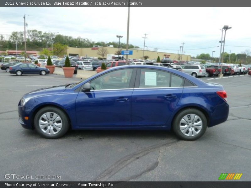 Blue Topaz Metallic / Jet Black/Medium Titanium 2012 Chevrolet Cruze LS