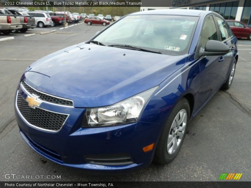 Blue Topaz Metallic / Jet Black/Medium Titanium 2012 Chevrolet Cruze LS