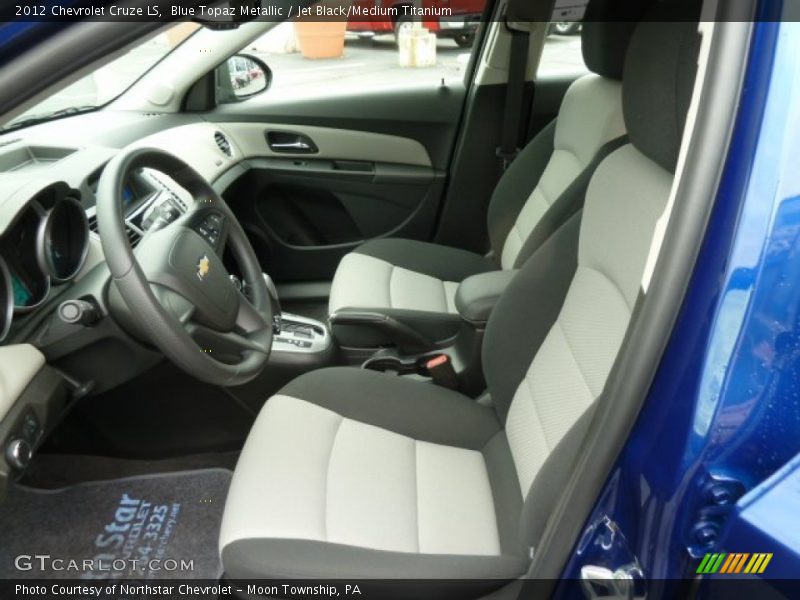 Blue Topaz Metallic / Jet Black/Medium Titanium 2012 Chevrolet Cruze LS
