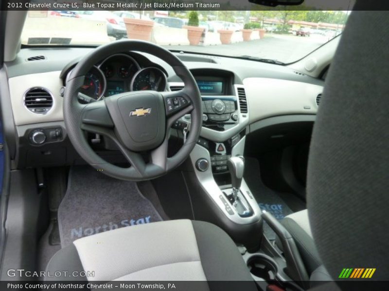 Blue Topaz Metallic / Jet Black/Medium Titanium 2012 Chevrolet Cruze LS