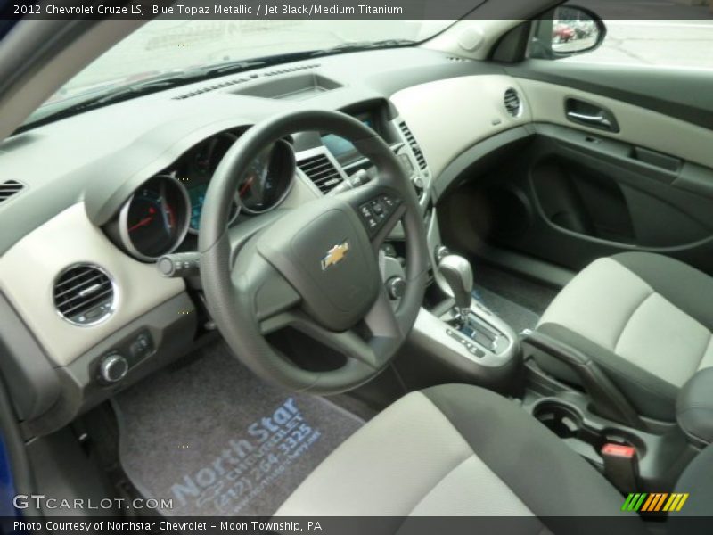 Blue Topaz Metallic / Jet Black/Medium Titanium 2012 Chevrolet Cruze LS