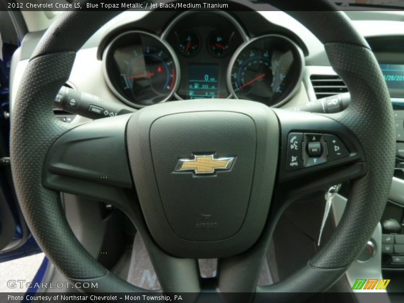 Blue Topaz Metallic / Jet Black/Medium Titanium 2012 Chevrolet Cruze LS
