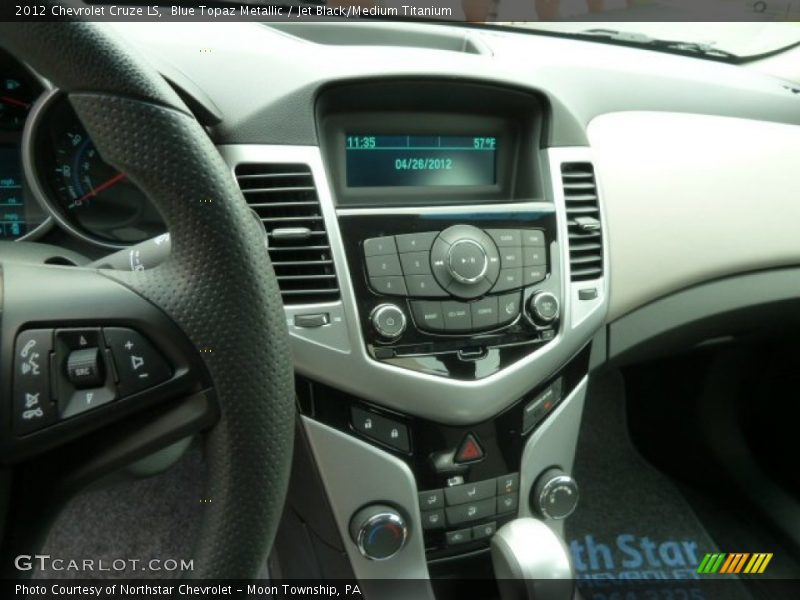 Blue Topaz Metallic / Jet Black/Medium Titanium 2012 Chevrolet Cruze LS