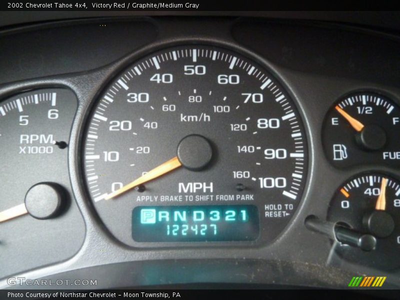 Victory Red / Graphite/Medium Gray 2002 Chevrolet Tahoe 4x4