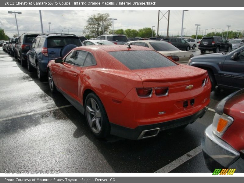Inferno Orange Metallic / Inferno Orange/Black 2011 Chevrolet Camaro SS/RS Coupe