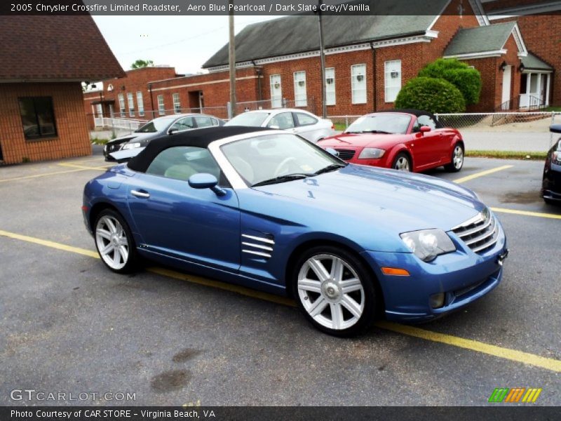 Aero Blue Pearlcoat / Dark Slate Grey/Vanilla 2005 Chrysler Crossfire Limited Roadster