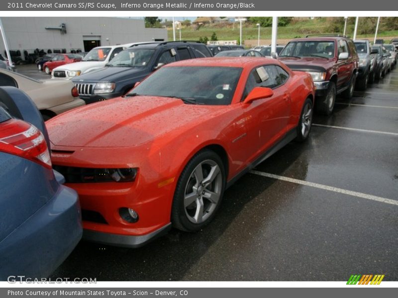 Inferno Orange Metallic / Inferno Orange/Black 2011 Chevrolet Camaro SS/RS Coupe