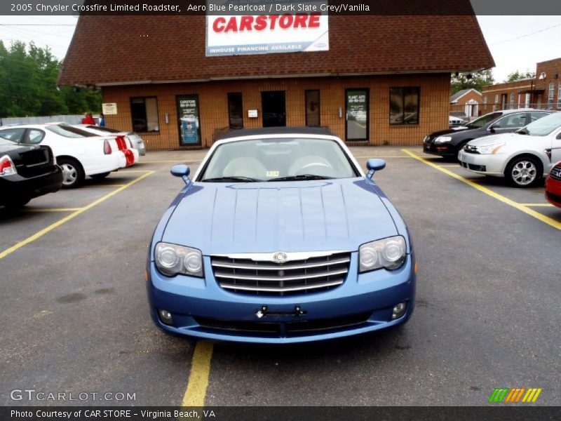 Aero Blue Pearlcoat / Dark Slate Grey/Vanilla 2005 Chrysler Crossfire Limited Roadster