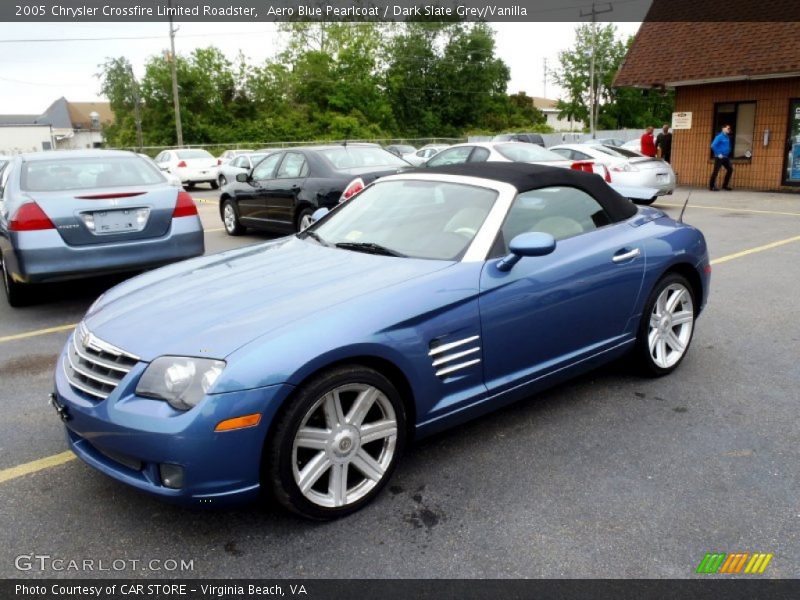 Aero Blue Pearlcoat / Dark Slate Grey/Vanilla 2005 Chrysler Crossfire Limited Roadster