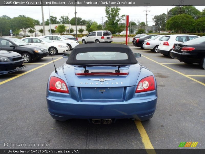 Aero Blue Pearlcoat / Dark Slate Grey/Vanilla 2005 Chrysler Crossfire Limited Roadster