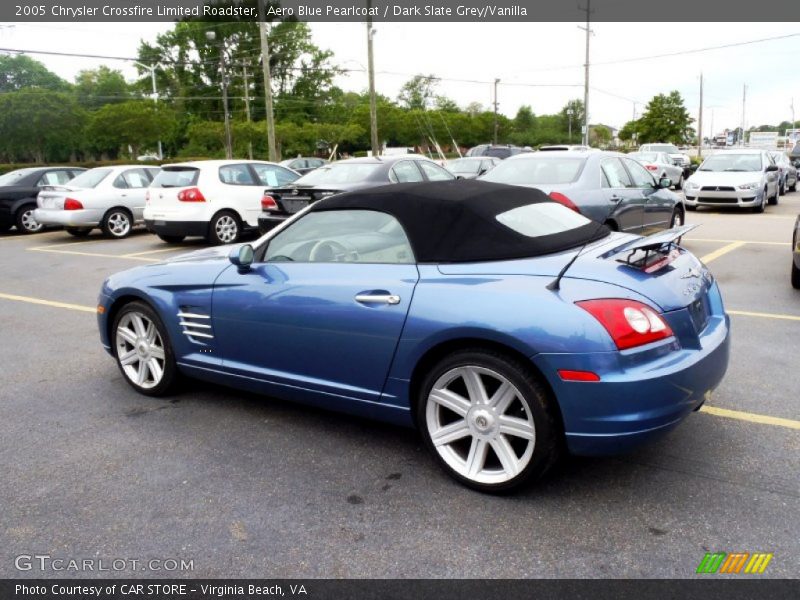 Aero Blue Pearlcoat / Dark Slate Grey/Vanilla 2005 Chrysler Crossfire Limited Roadster