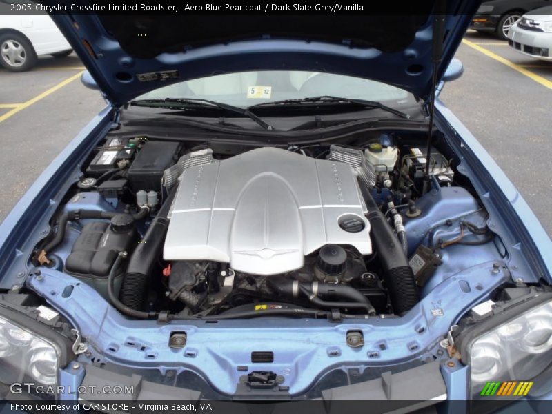 Aero Blue Pearlcoat / Dark Slate Grey/Vanilla 2005 Chrysler Crossfire Limited Roadster