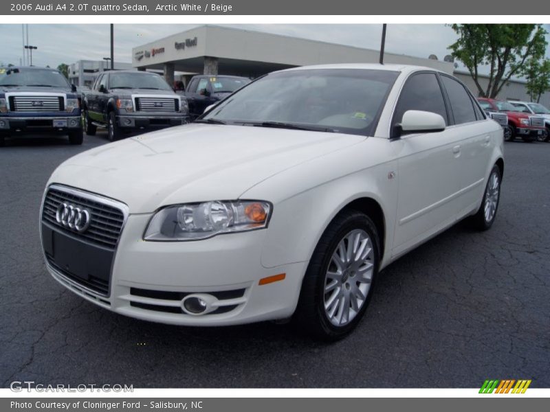 Arctic White / Beige 2006 Audi A4 2.0T quattro Sedan