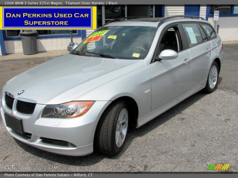 Titanium Silver Metallic / Black 2006 BMW 3 Series 325xi Wagon
