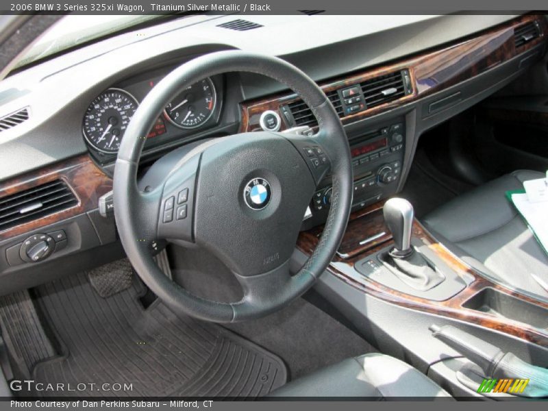 Titanium Silver Metallic / Black 2006 BMW 3 Series 325xi Wagon