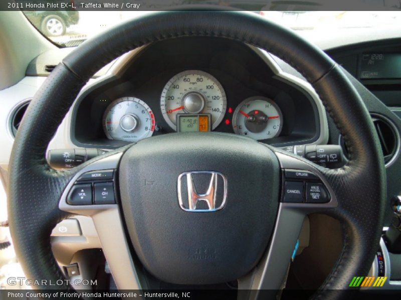 Taffeta White / Gray 2011 Honda Pilot EX-L