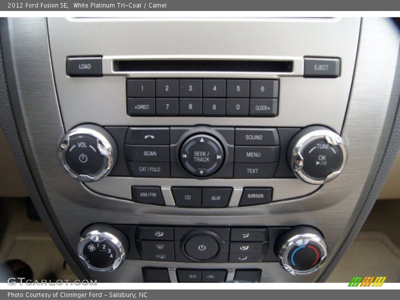 White Platinum Tri-Coat / Camel 2012 Ford Fusion SE