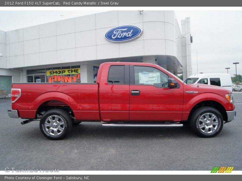 Red Candy Metallic / Steel Gray 2012 Ford F150 XLT SuperCab