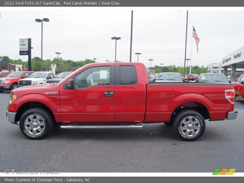 Red Candy Metallic / Steel Gray 2012 Ford F150 XLT SuperCab