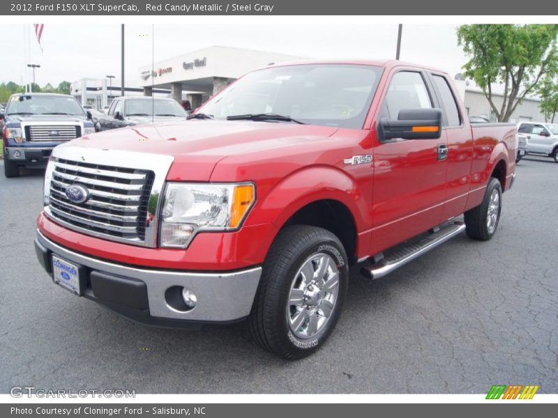 Red Candy Metallic / Steel Gray 2012 Ford F150 XLT SuperCab
