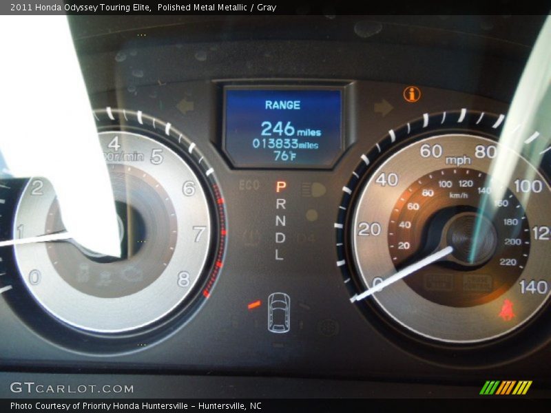 Polished Metal Metallic / Gray 2011 Honda Odyssey Touring Elite