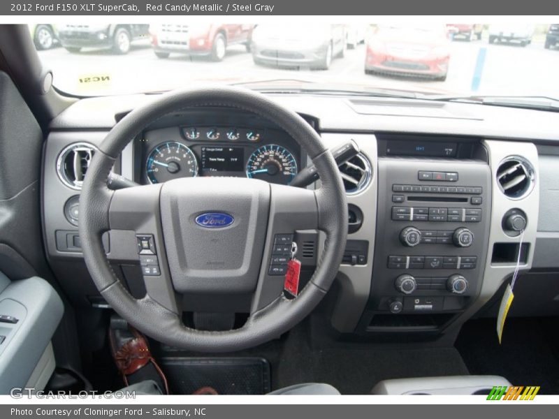 Red Candy Metallic / Steel Gray 2012 Ford F150 XLT SuperCab