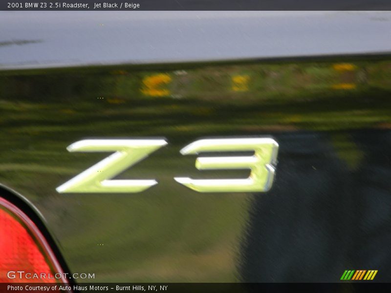 Jet Black / Beige 2001 BMW Z3 2.5i Roadster