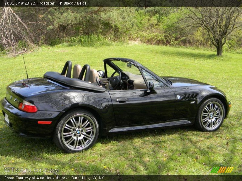 Jet Black / Beige 2001 BMW Z3 2.5i Roadster