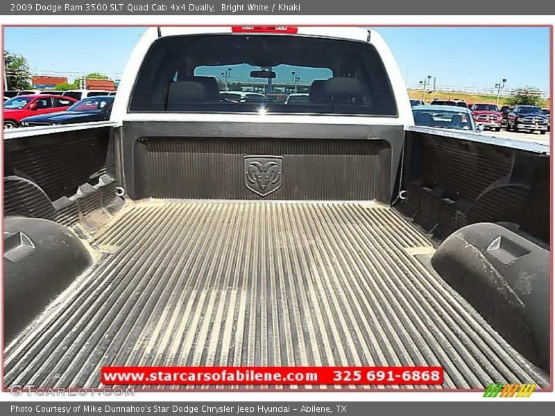 Bright White / Khaki 2009 Dodge Ram 3500 SLT Quad Cab 4x4 Dually