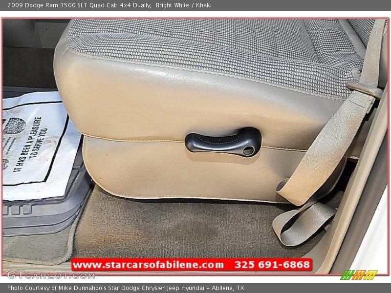 Bright White / Khaki 2009 Dodge Ram 3500 SLT Quad Cab 4x4 Dually