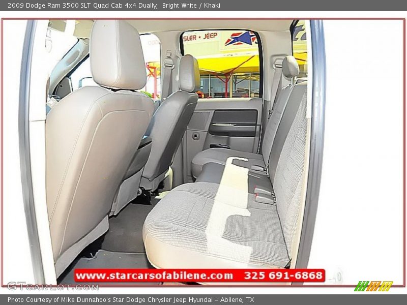 Bright White / Khaki 2009 Dodge Ram 3500 SLT Quad Cab 4x4 Dually