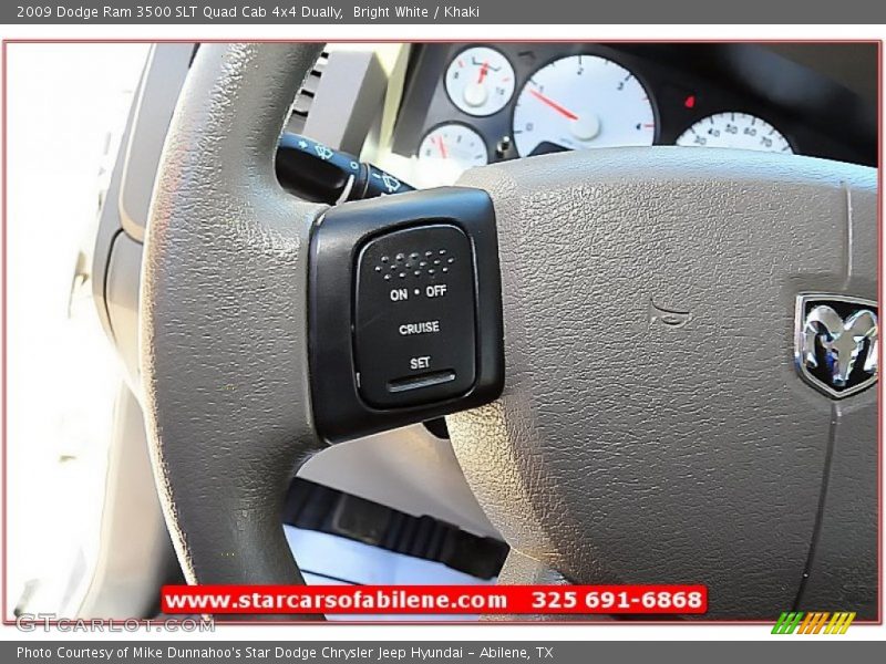 Bright White / Khaki 2009 Dodge Ram 3500 SLT Quad Cab 4x4 Dually